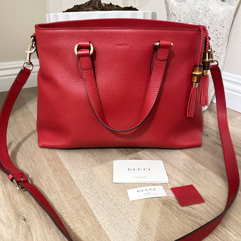 Gucci Bamboo Convertible Tote/ Crossbody